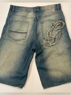 Vtg Men’s G-Unit Denim Co Jean Shorts 36 Baggy Y2K 2000s Hip Hop Streetwear Logo